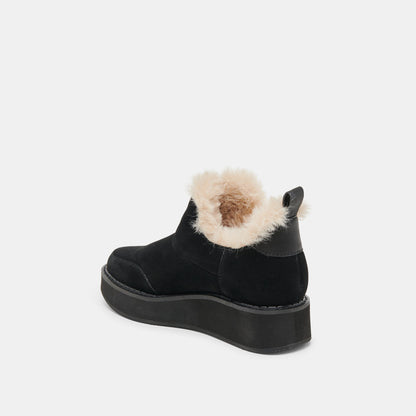 Ardy Plush H2O Waterproof Onyx Suede Booties - Dolce Vita