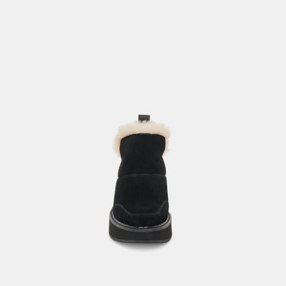 Ardy Plush H2O Waterproof Onyx Suede Booties - Dolce Vita