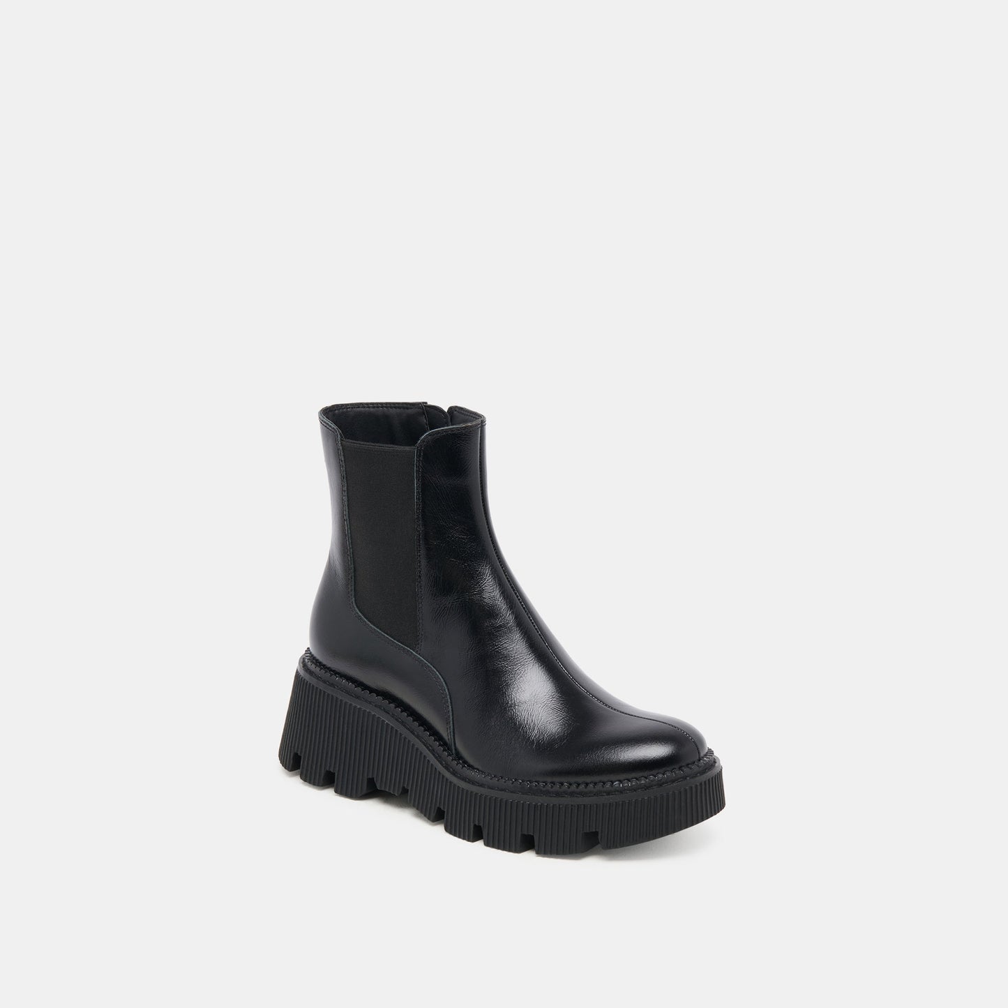 Emmet H2O Waterproof Midnight Crinkle Patent Wide Boots - Dolce Vita