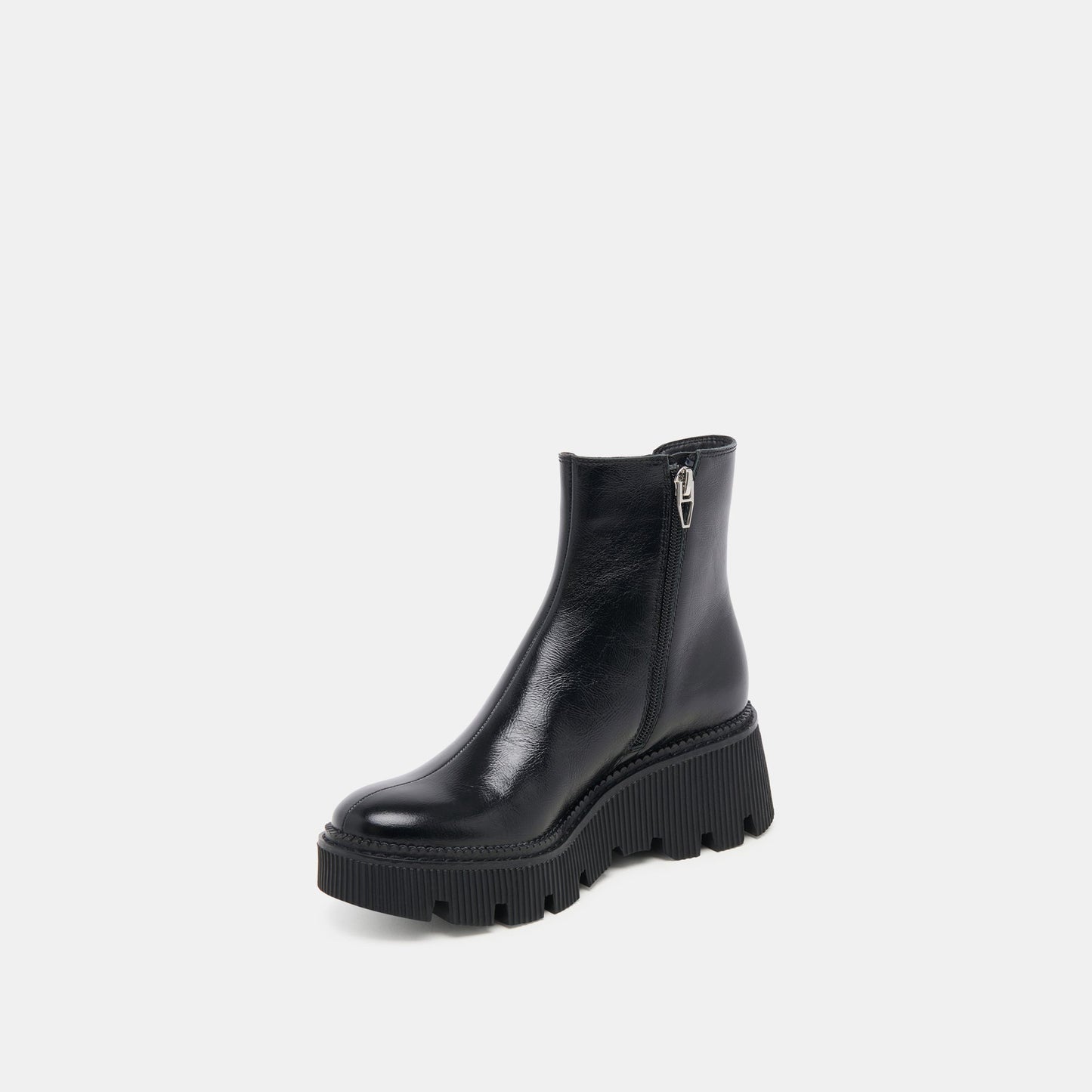 Emmet H2O Waterproof Midnight Crinkle Patent Wide Boots - Dolce Vita