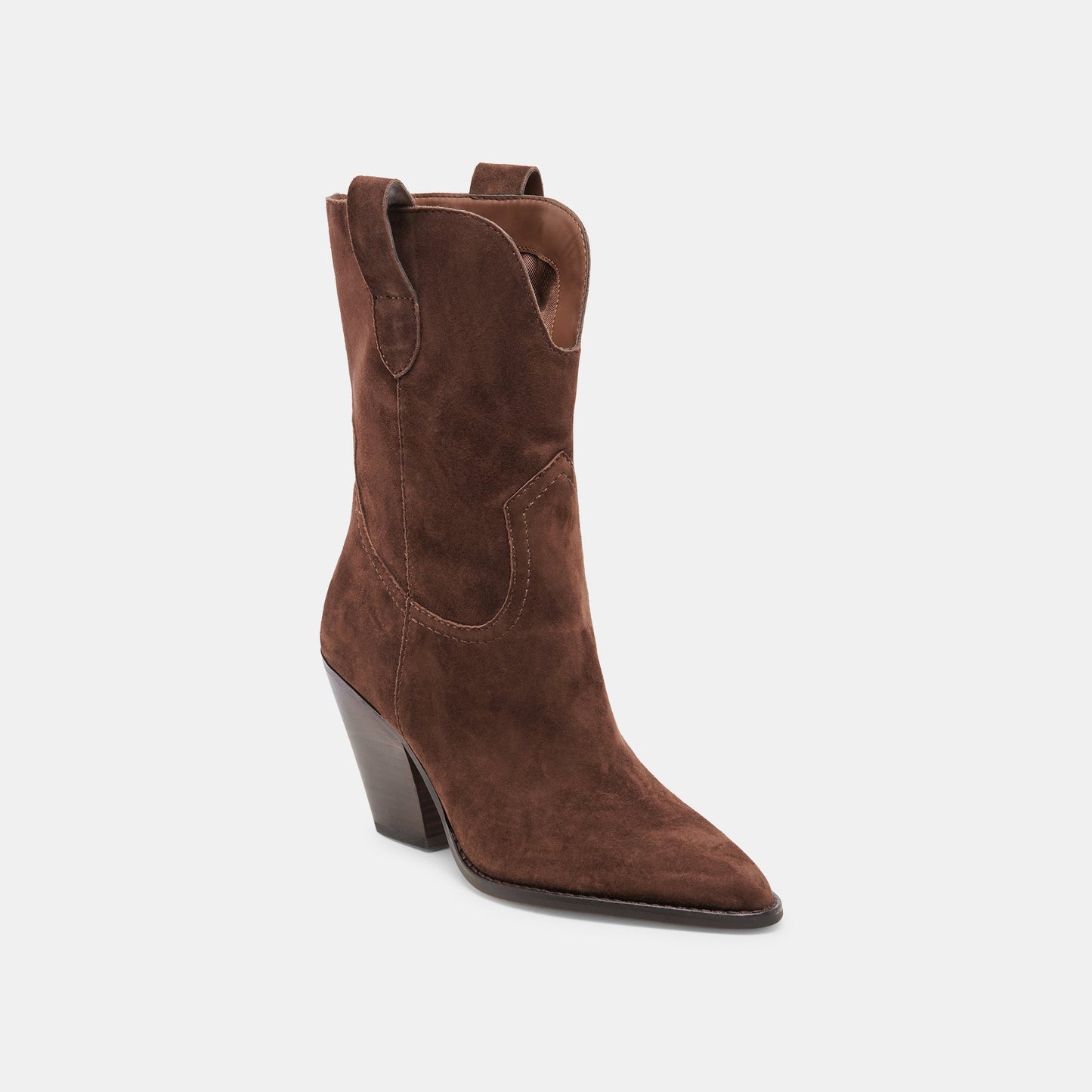 JESSEY BOOTS DK BROWN SUEDE - Dolce Vita