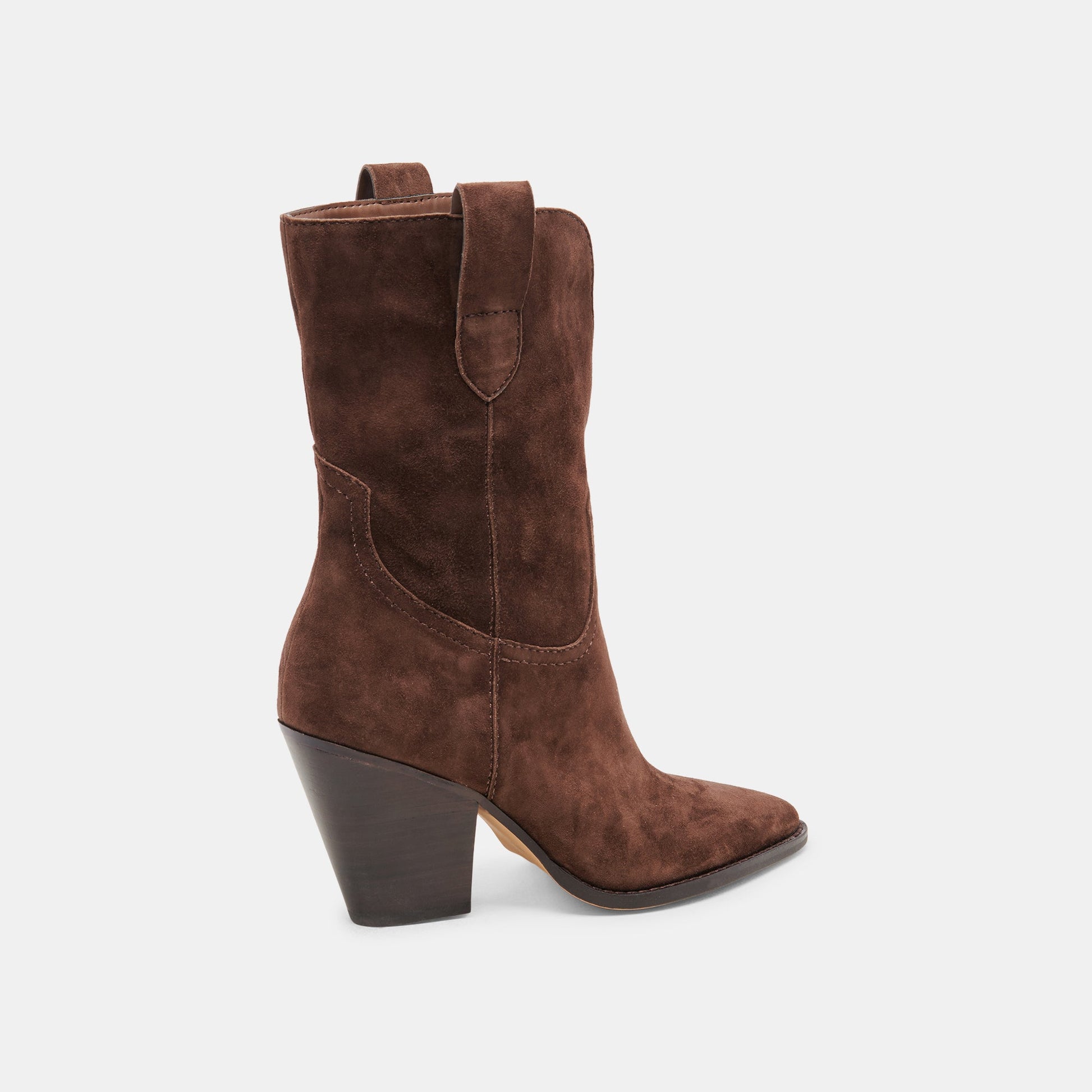 JESSEY BOOTS DK BROWN SUEDE - Dolce Vita