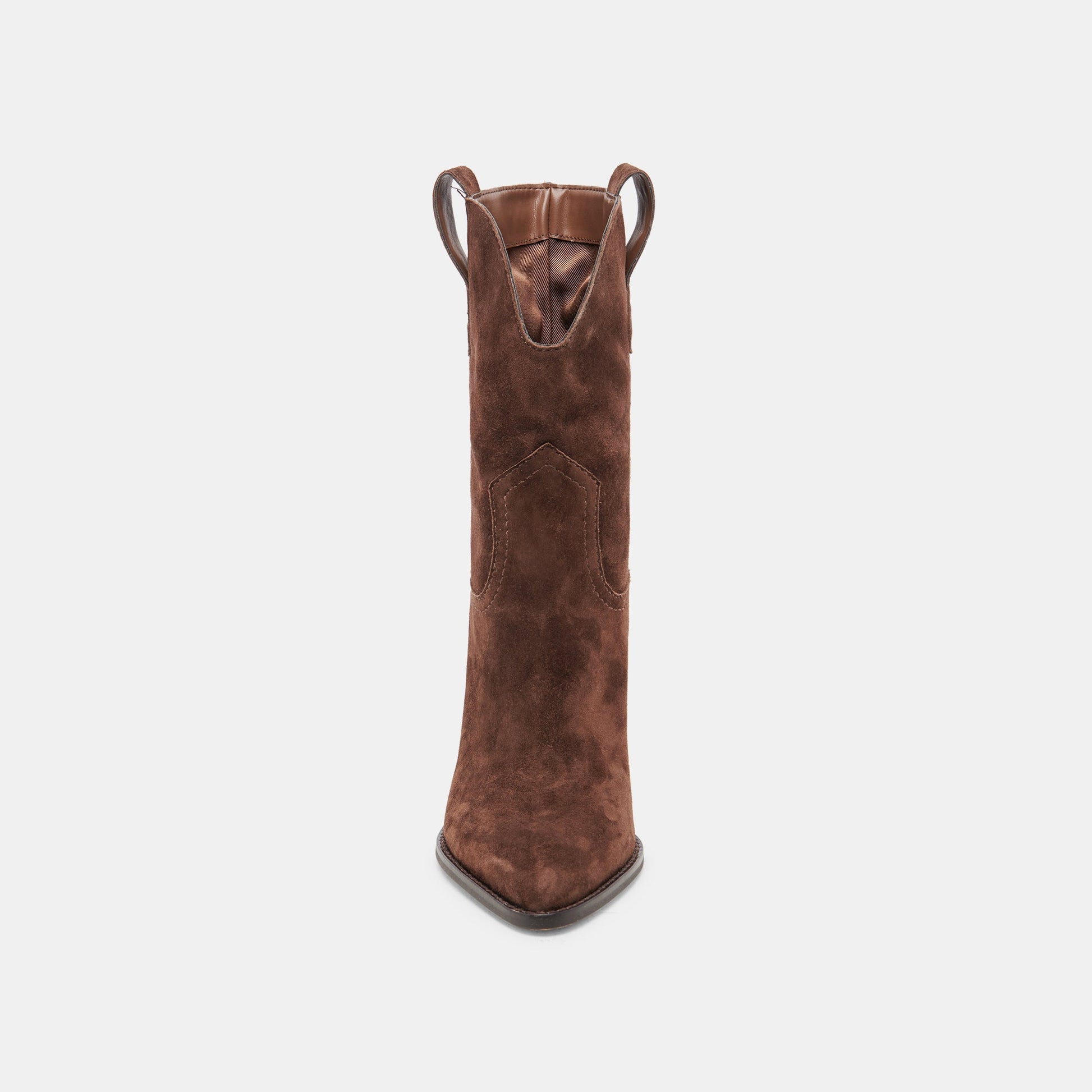 JESSEY BOOTS DK BROWN SUEDE - Dolce Vita