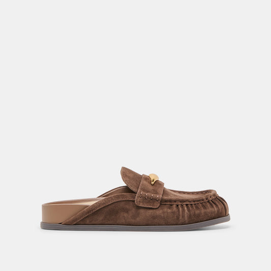 Jodero Dk Brown Suede Flats - Dolce Vita