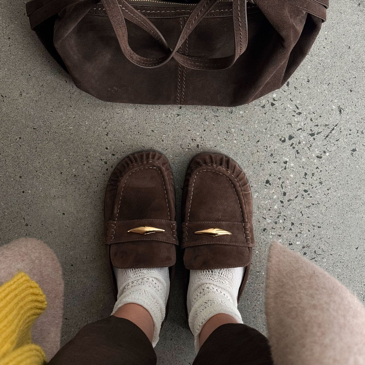 Jodero Dk Brown Suede Flats - Dolce Vita