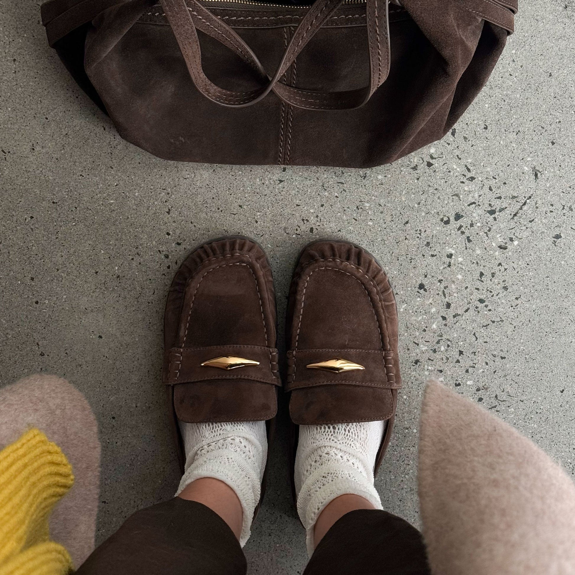 Jodero Dk Brown Suede Flats - Dolce Vita