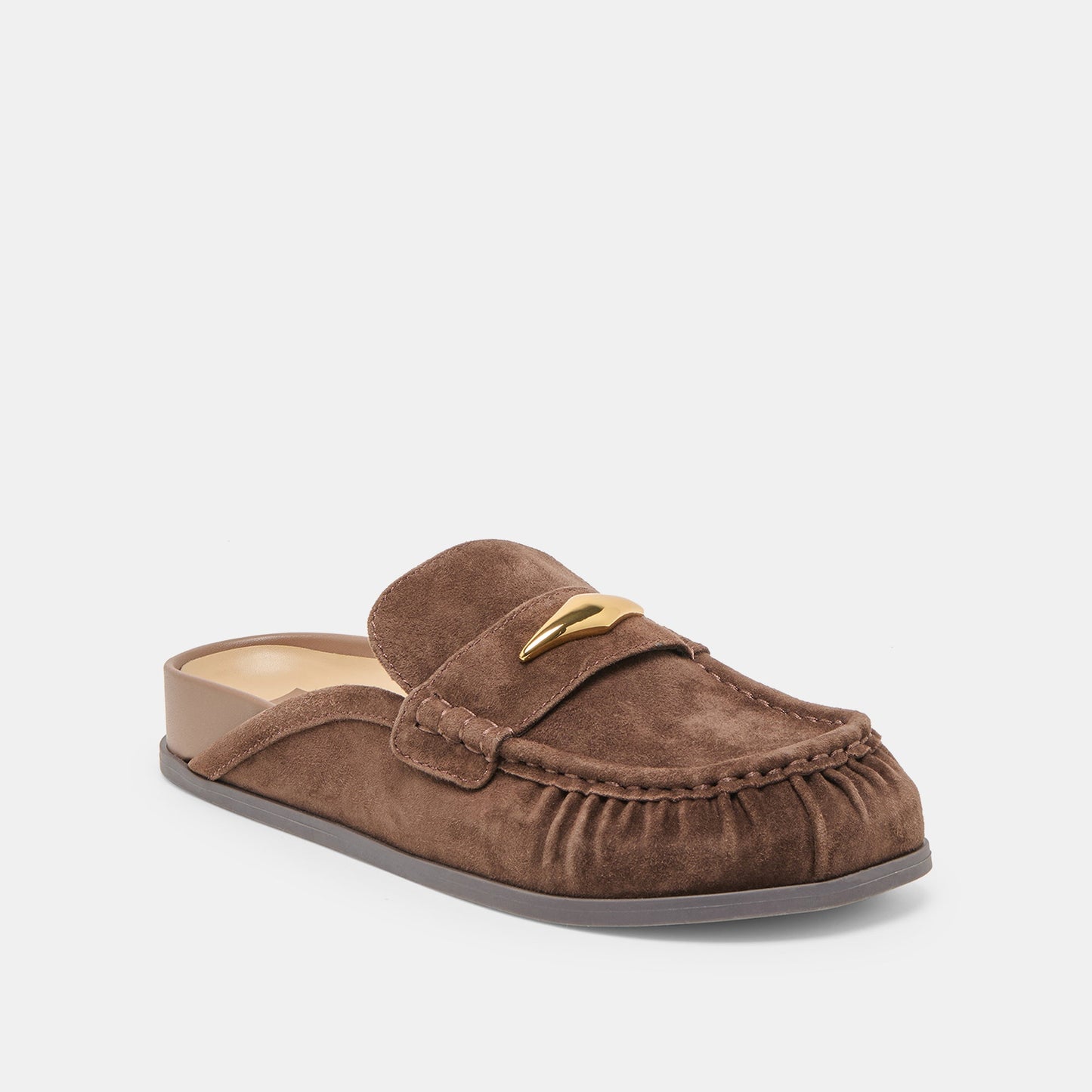 Jodero Dk Brown Suede Flats - Dolce Vita