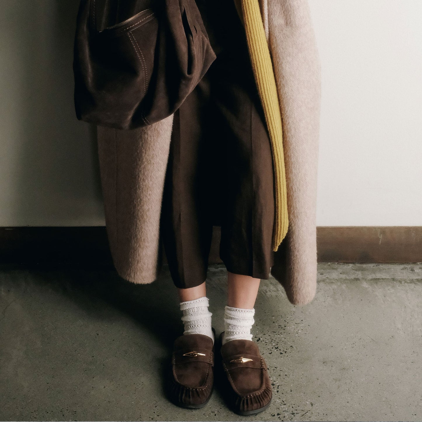 Jodero Dk Brown Suede Flats - Dolce Vita
