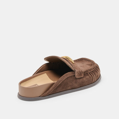 Jodero Dk Brown Suede Flats - Dolce Vita