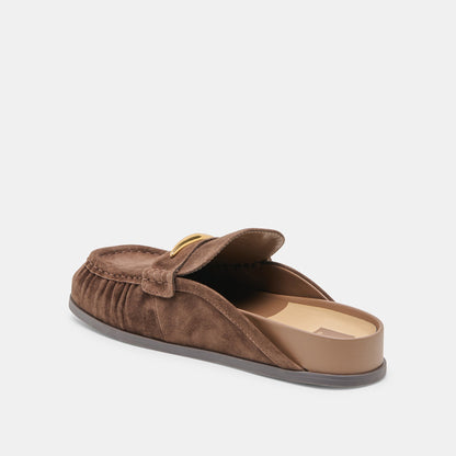 Jodero Dk Brown Suede Flats - Dolce Vita
