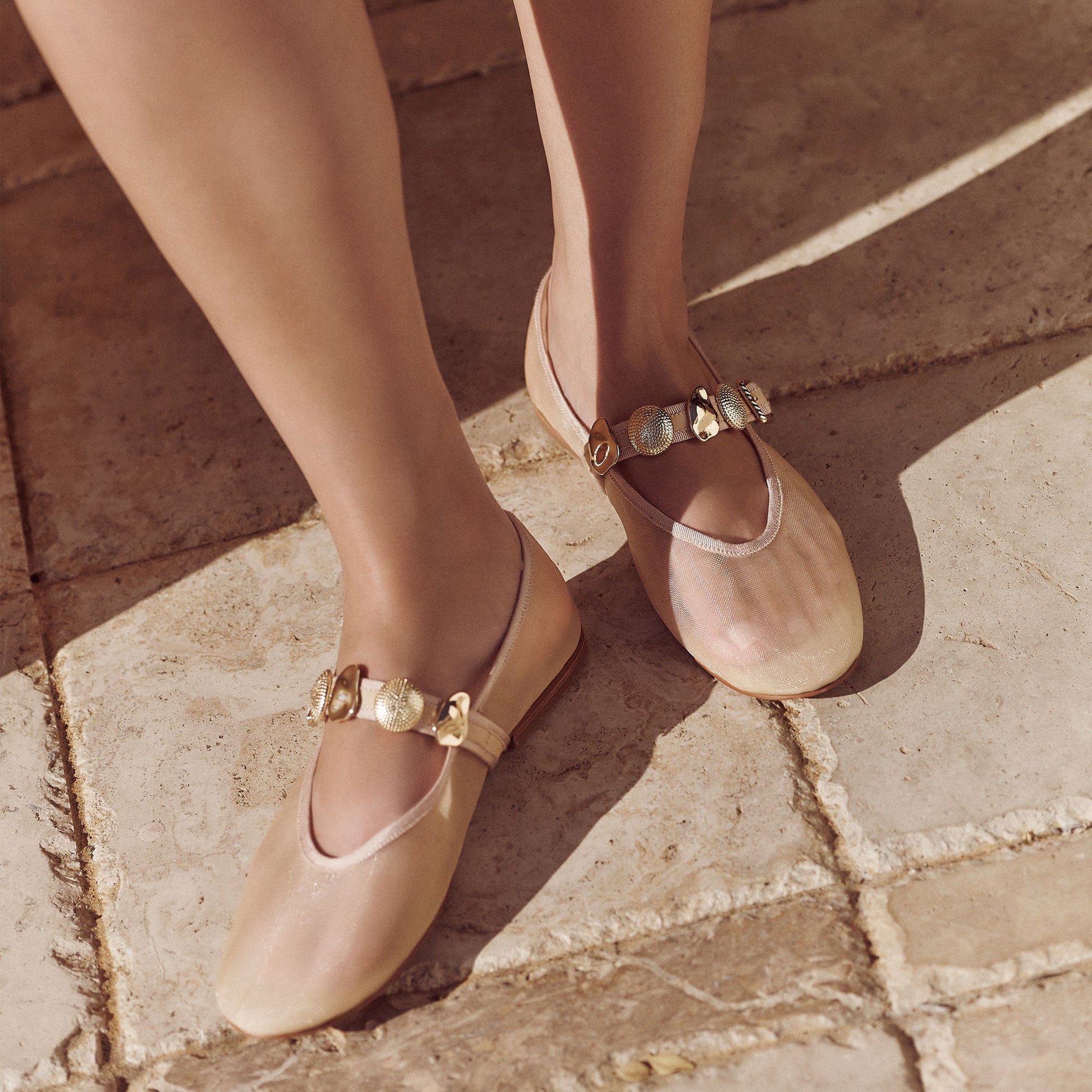 Relan French Vanilla Mesh Ballet Flats - Dolce Vita
