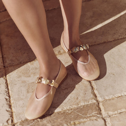 Relan French Vanilla Mesh Ballet Flats - Dolce Vita