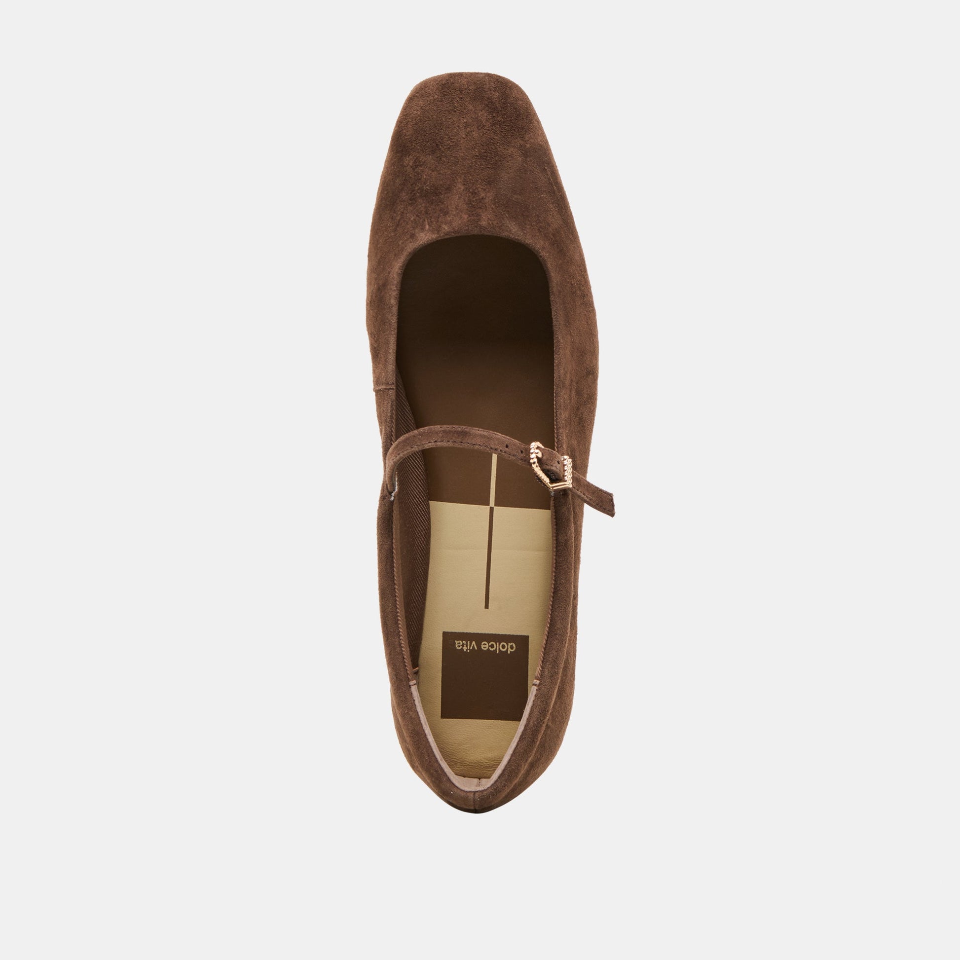 Reyes Dk Brown Suede Ballet Flats - Dolce Vita