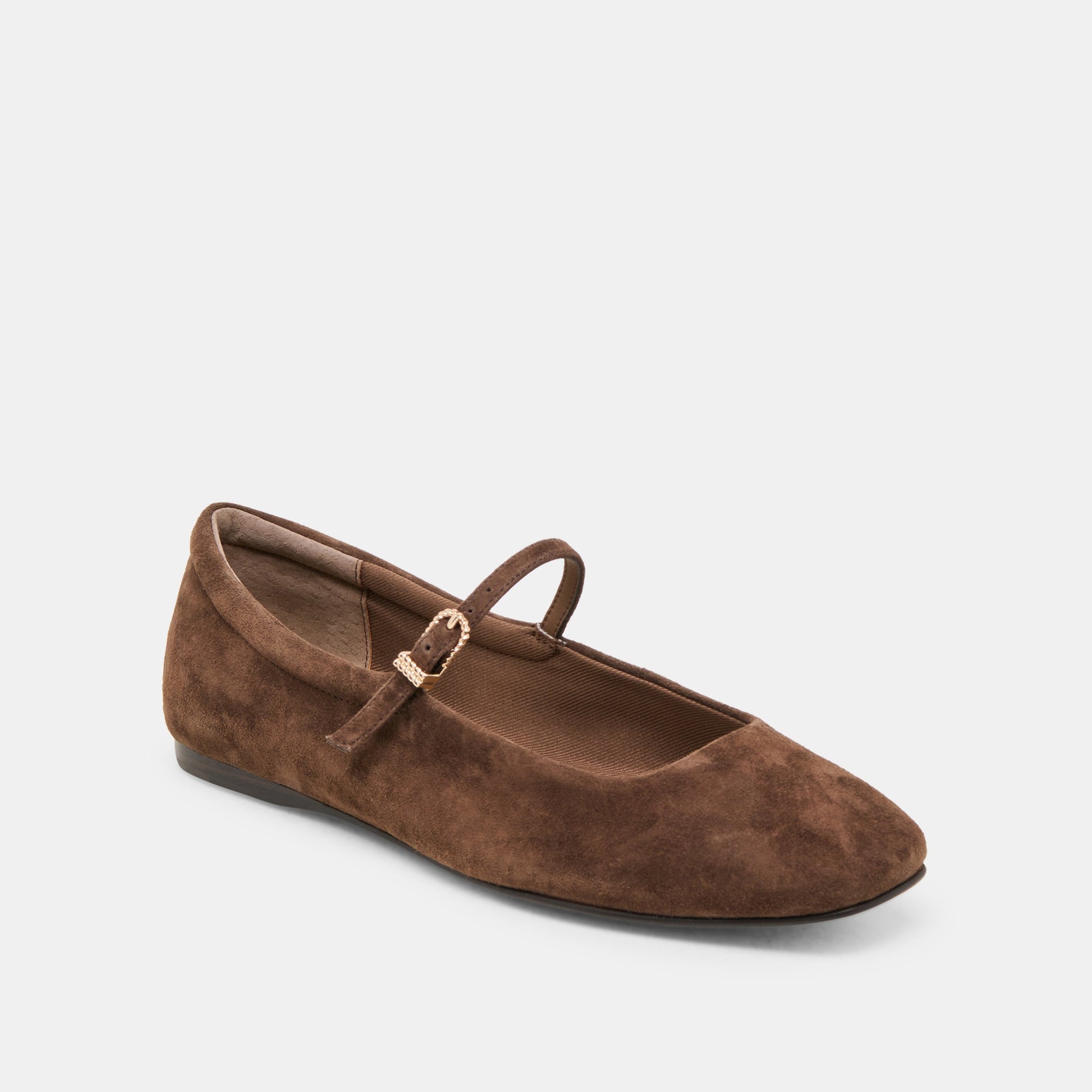 Reyes Dk Brown Suede Ballet Flats - Dolce Vita