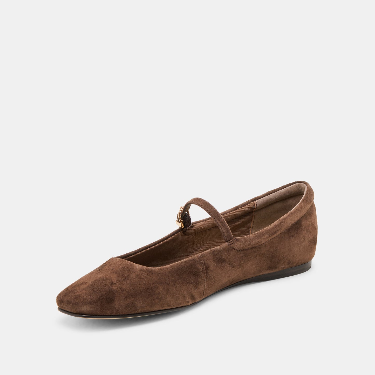 Reyes Dk Brown Suede Ballet Flats - Dolce Vita