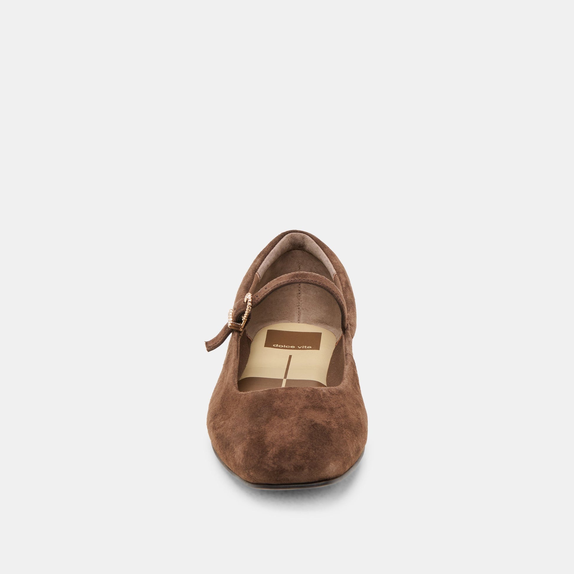 Reyes Dk Brown Suede Ballet Flats - Dolce Vita