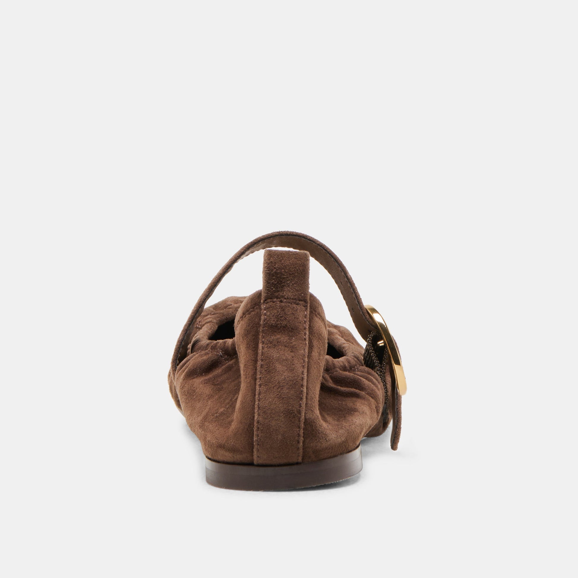 Caely Dk Brown Suede Ballet Flats - Dolce Vita