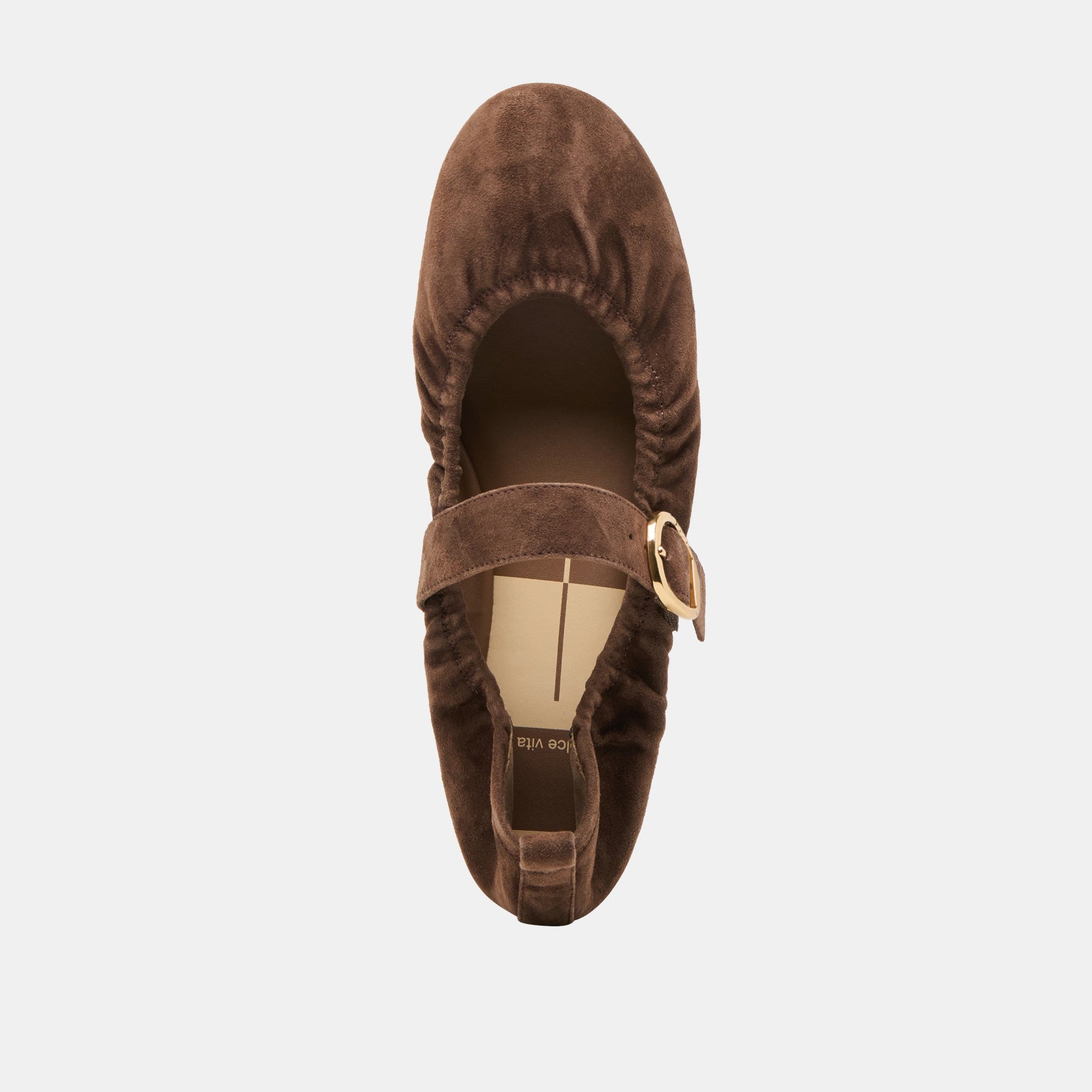 Caely Dk Brown Suede Ballet Flats - Dolce Vita