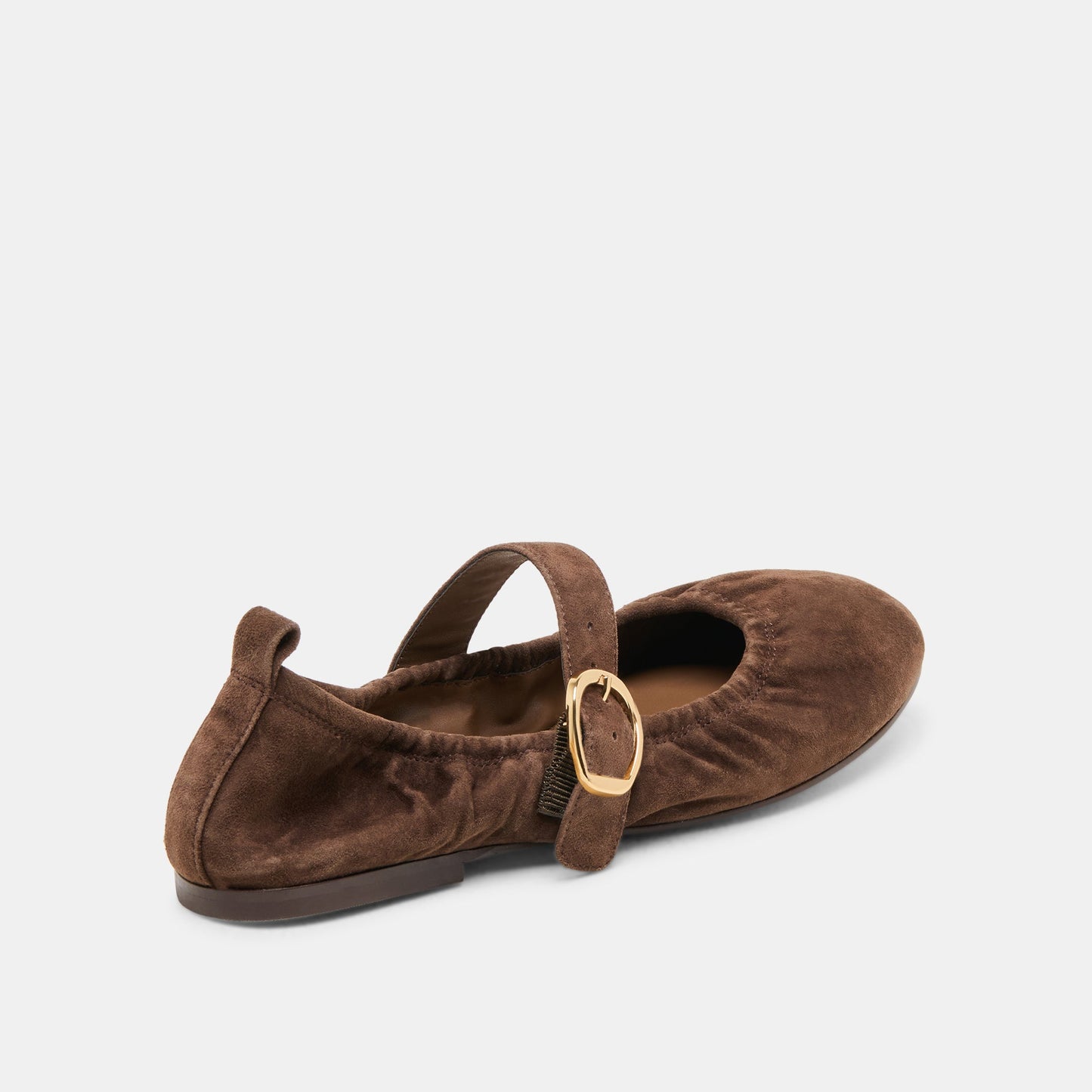 Caely Dk Brown Suede Ballet Flats - Dolce Vita