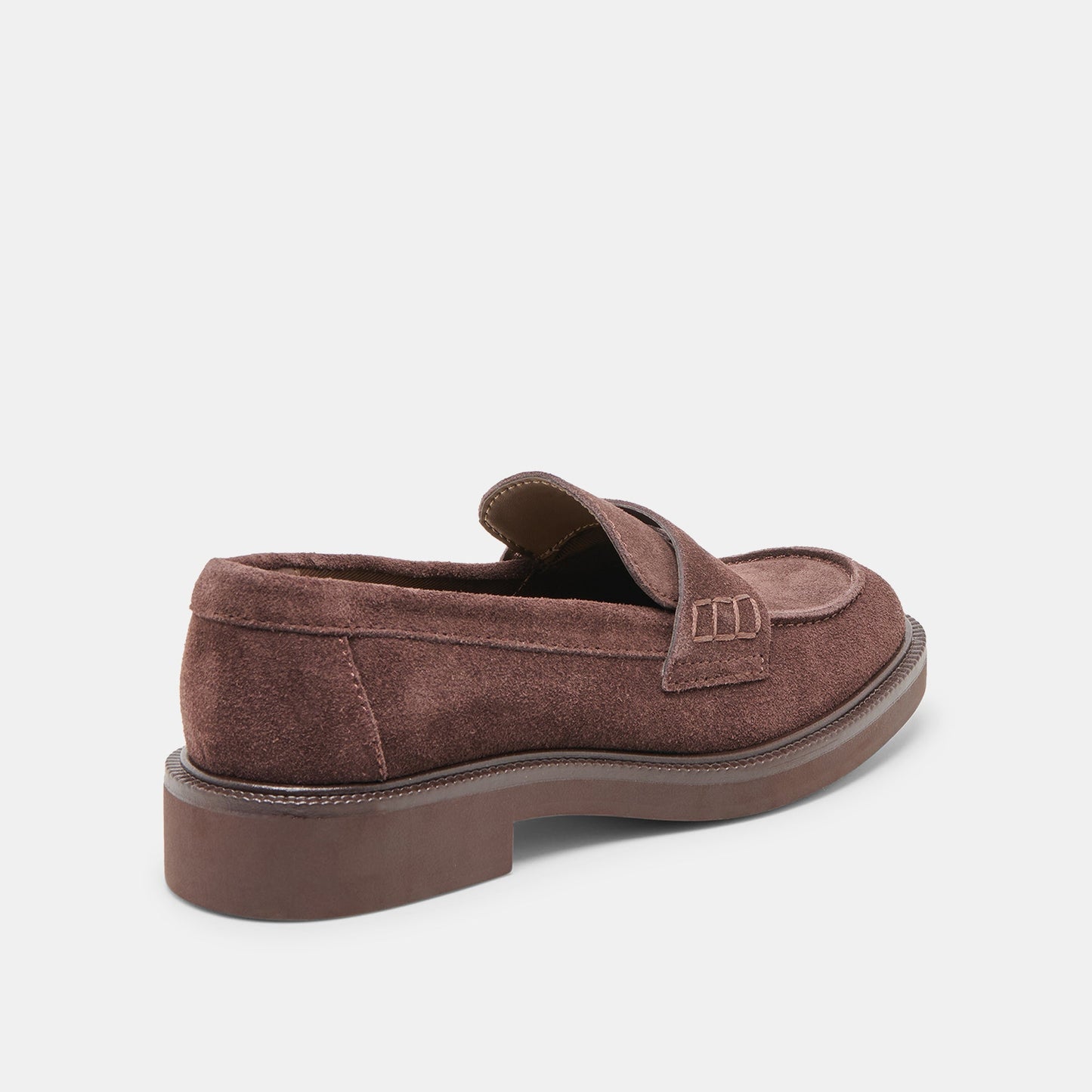 Tiggy Mahogany Suede Loafers - Dolce Vita