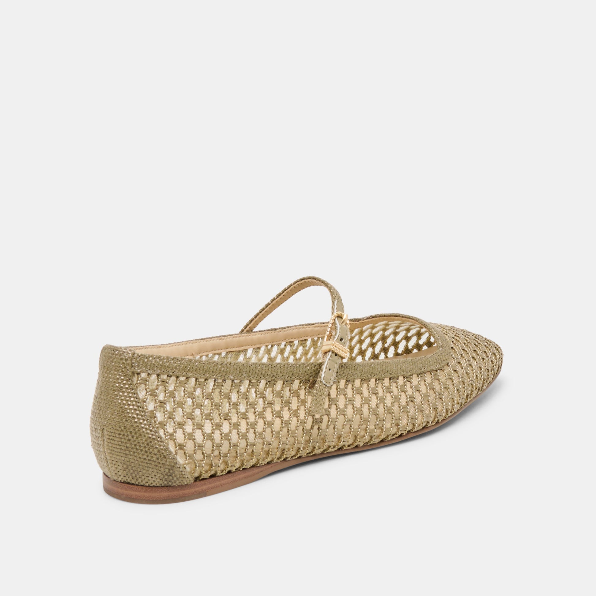 Reyes Olive Woven Raffia Ballet Flats - Dolce Vita