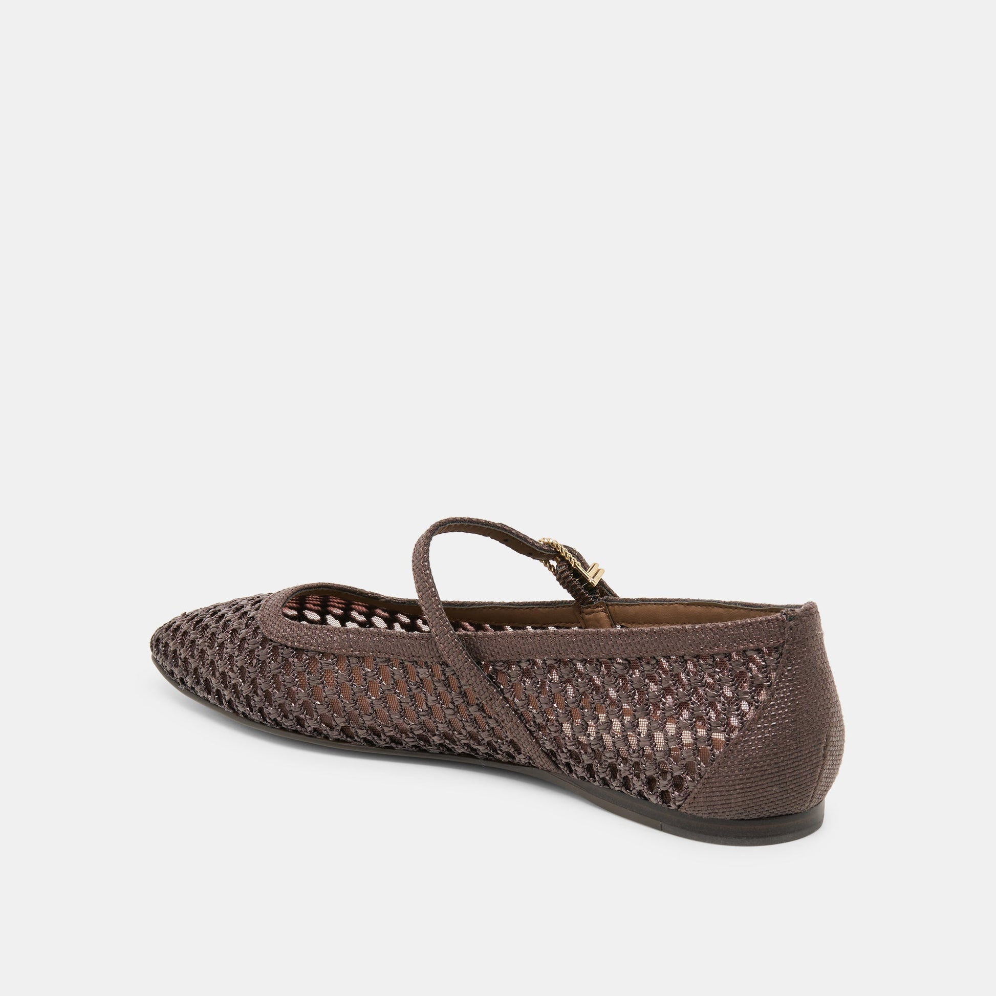 Reyes Chocolate Woven Raffia Ballet Flats - Dolce Vita