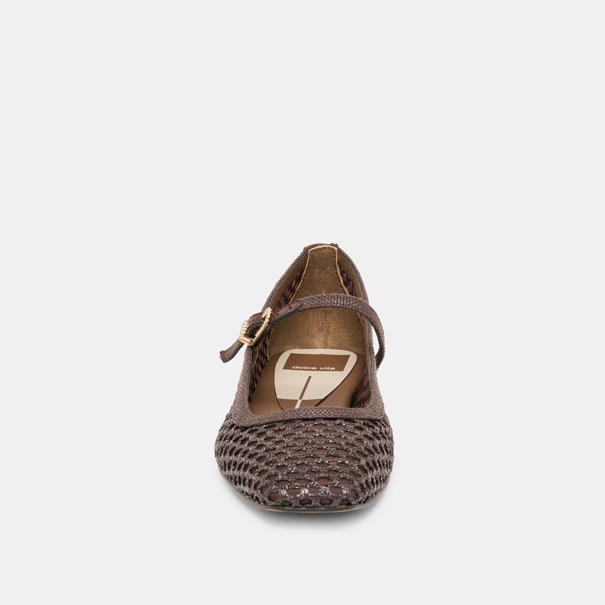 Reyes Chocolate Woven Raffia Ballet Flats - Dolce Vita