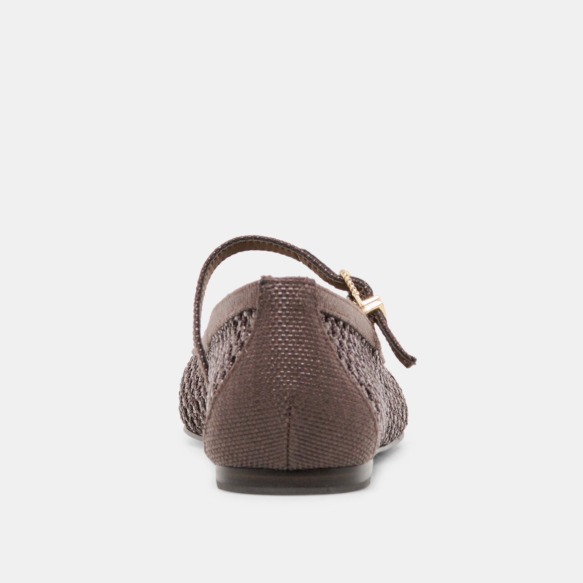 Reyes Chocolate Woven Raffia Ballet Flats - Dolce Vita