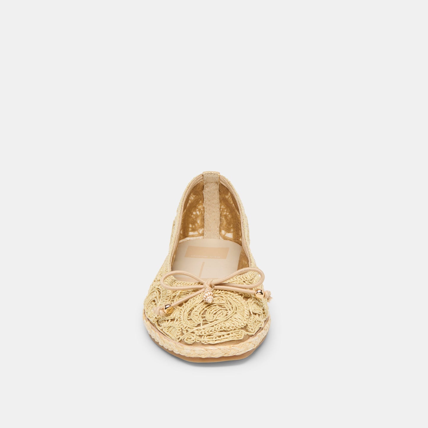 Tianna Lt Natural Raffia Lace Ballet Flats - Dolce Vita