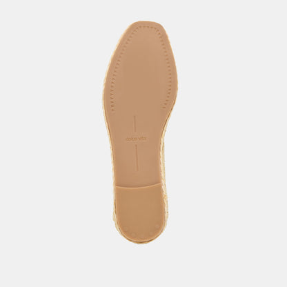 Tianna Lt Natural Raffia Lace Ballet Flats - Dolce Vita