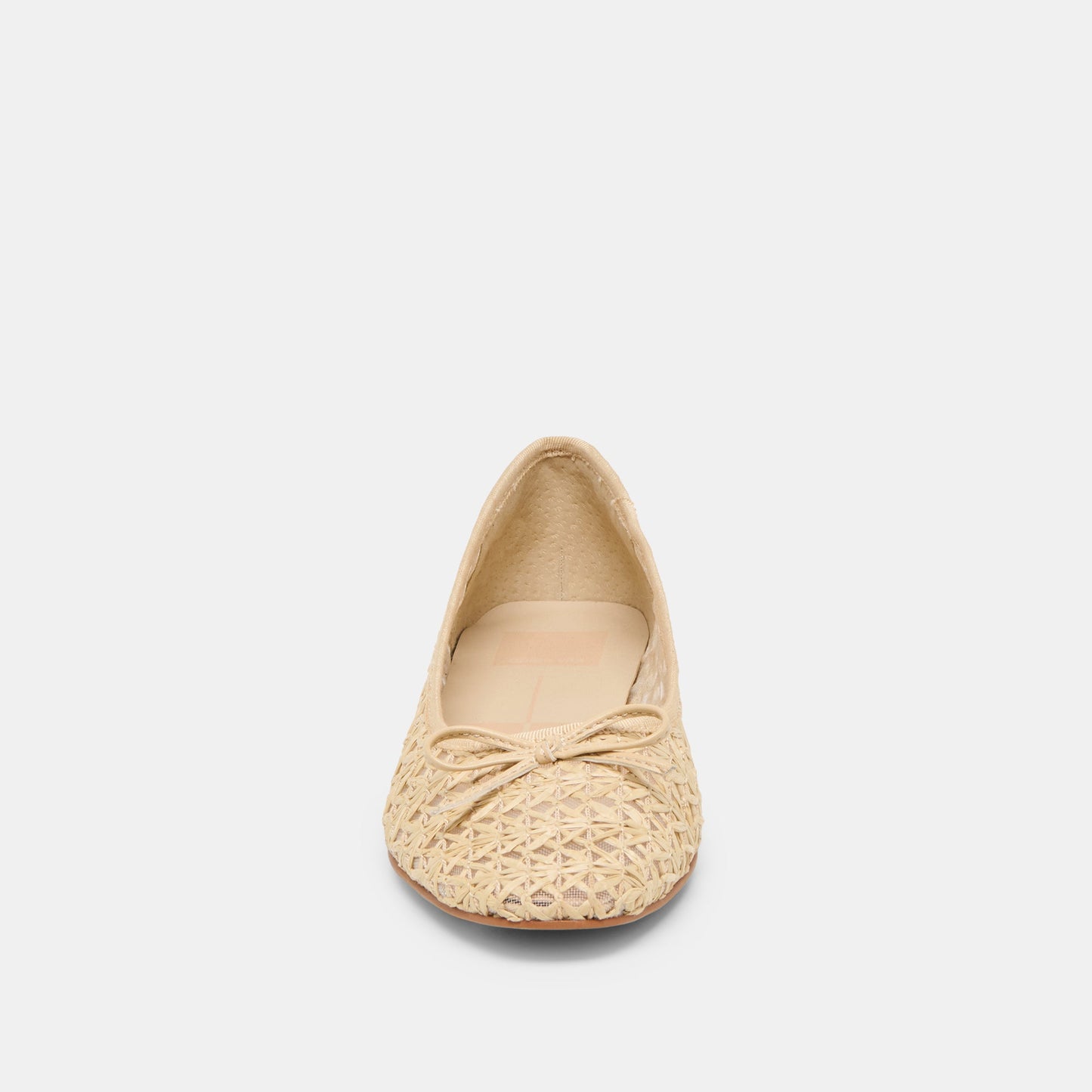 Ulicia Lt Natural Cross Hatch Raffia Ballet Flats - Dolce Vita