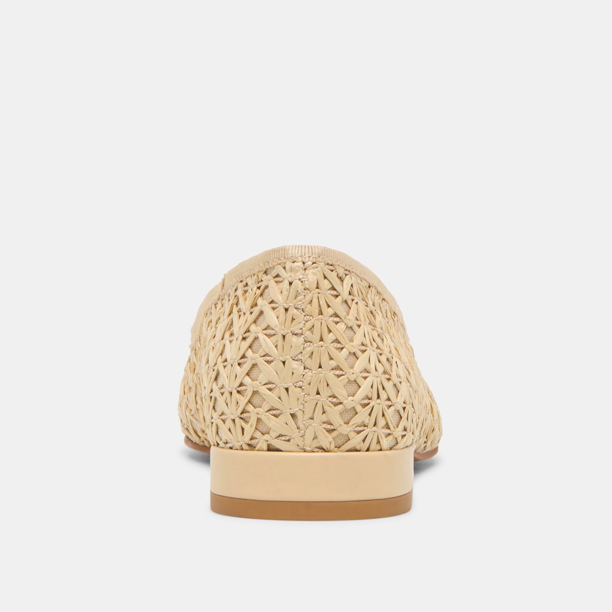 Ulicia Lt Natural Cross Hatch Raffia Ballet Flats - Dolce Vita