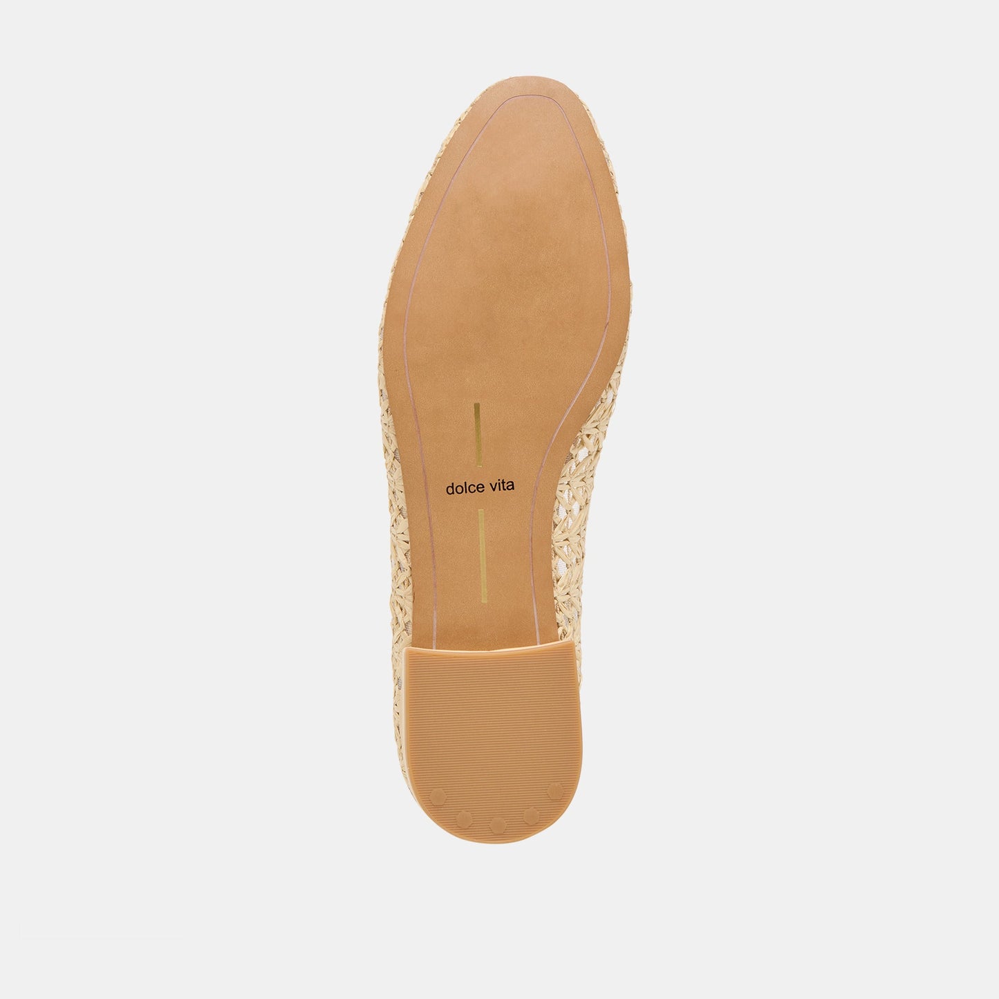 Ulicia Lt Natural Cross Hatch Raffia Ballet Flats - Dolce Vita