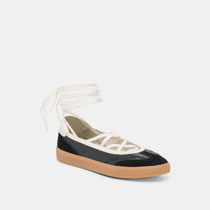 Nyomie Black Leather Sneakers - Dolce Vita