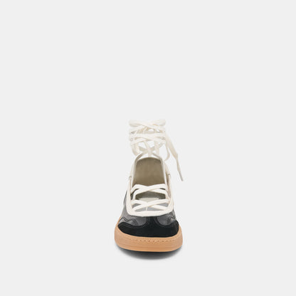 Nyomie Black Leather Sneakers - Dolce Vita