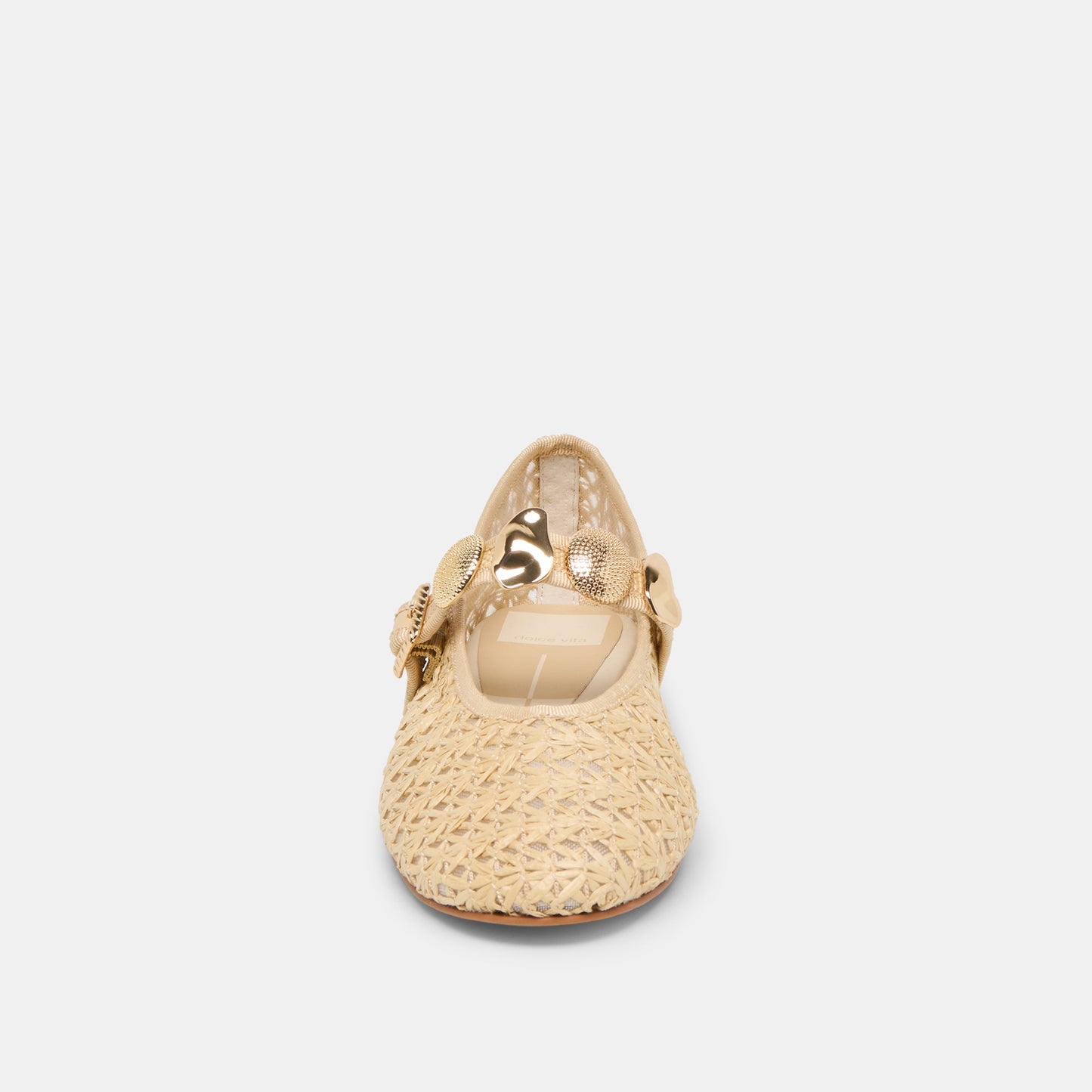 Relan Natural Cross Hatch Raffia Ballet Flats - Dolce Vita