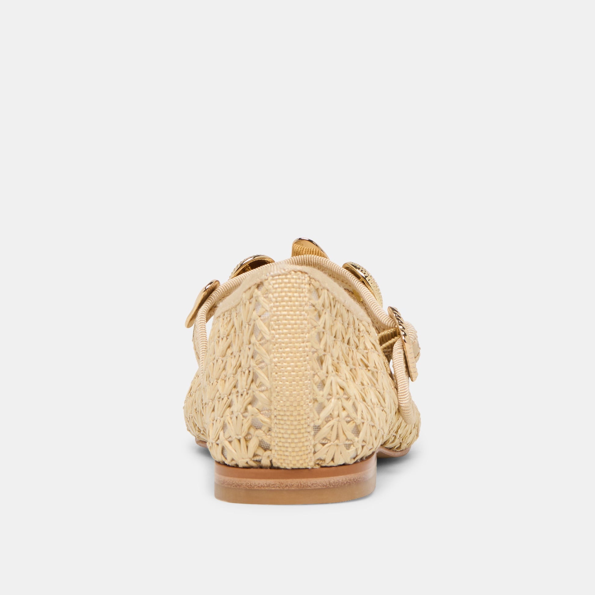 Relan Natural Cross Hatch Raffia Ballet Flats - Dolce Vita