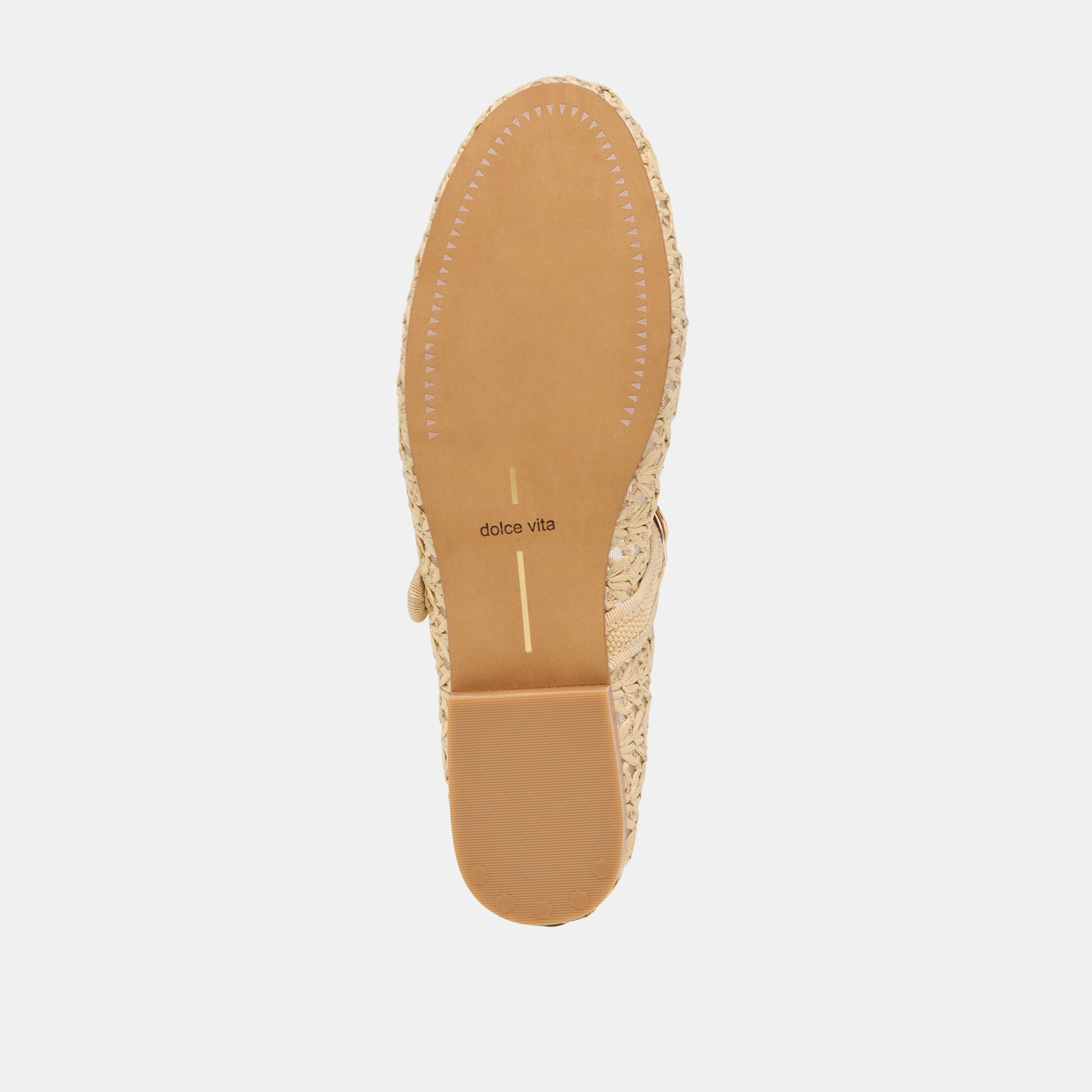 Relan Natural Cross Hatch Raffia Ballet Flats - Dolce Vita