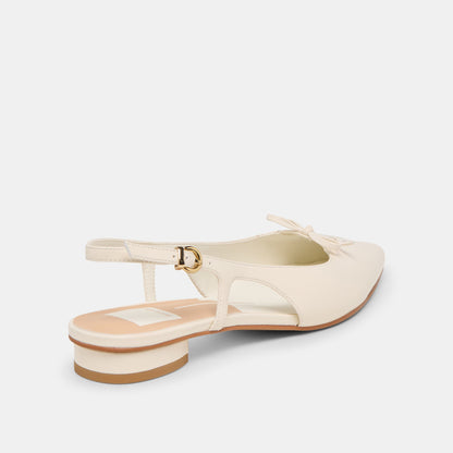 Owana Off White Leather Flats - Dolce Vita