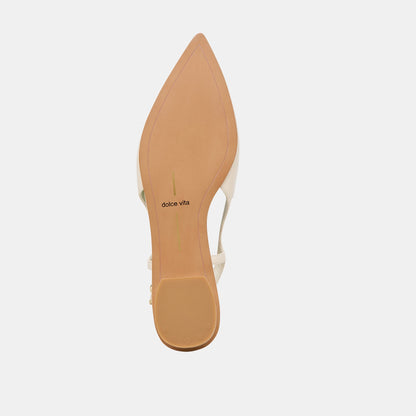 Owana Off White Leather Flats - Dolce Vita