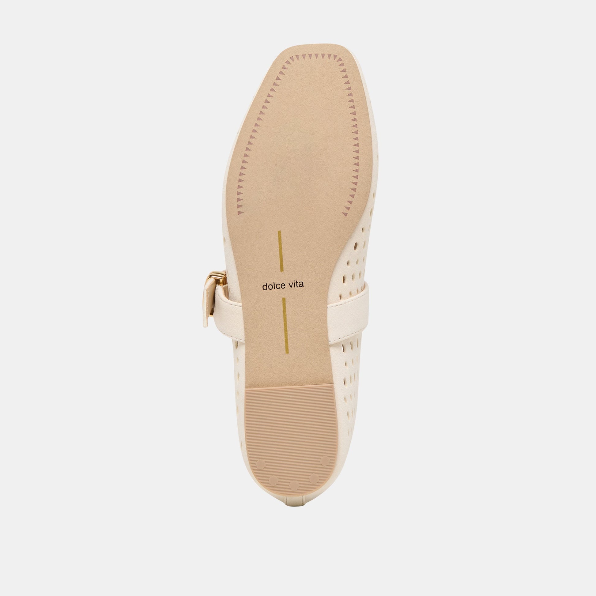 Mikel Creme Perforated Suede Ballet Flats - Dolce Vita