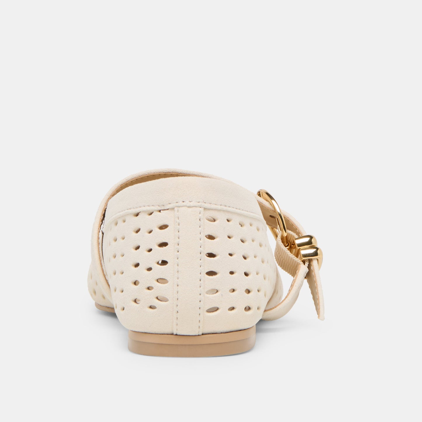 Mikel Creme Perforated Suede Ballet Flats - Dolce Vita