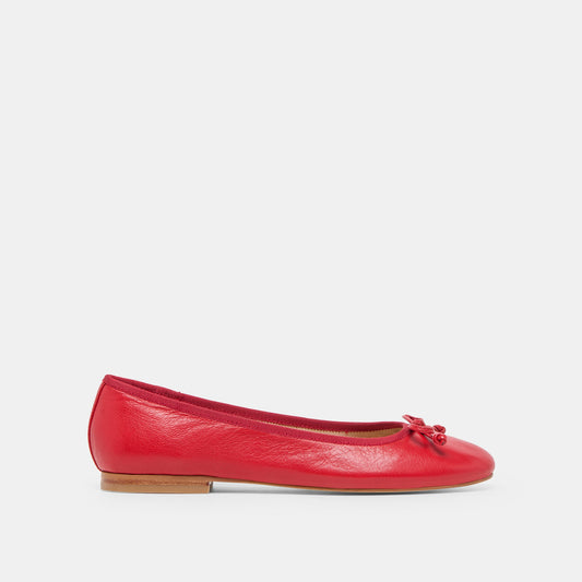 Ritla Cherry Leather Ballet Flats - Dolce Vita