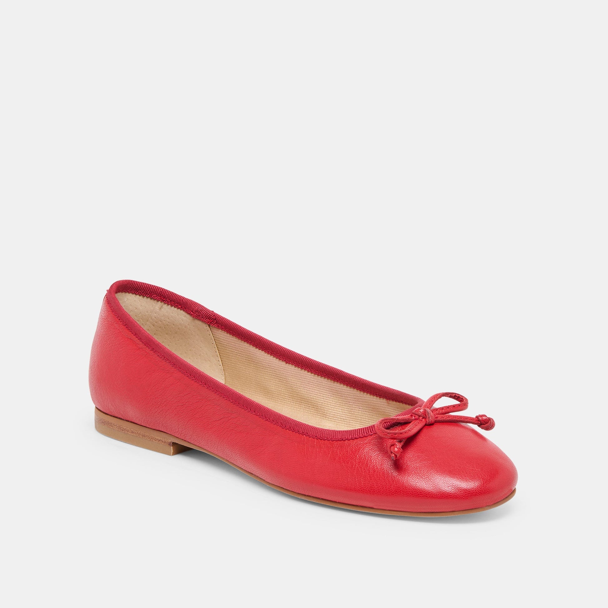 Ritla Cherry Leather Ballet Flats - Dolce Vita