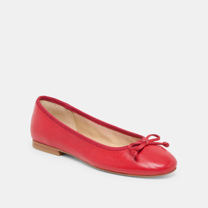 Ritla Cherry Leather Ballet Flats - Dolce Vita