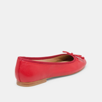 Ritla Cherry Leather Ballet Flats - Dolce Vita