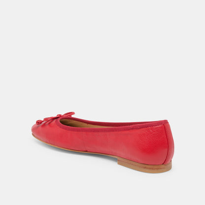 Ritla Cherry Leather Ballet Flats - Dolce Vita
