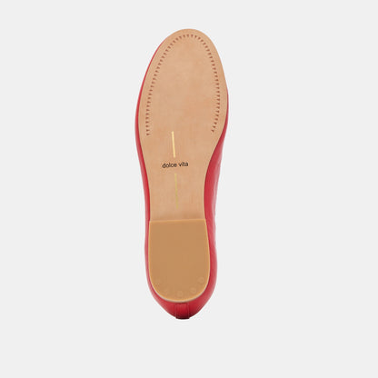 Ritla Cherry Leather Ballet Flats - Dolce Vita