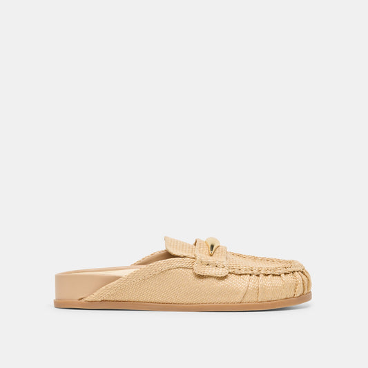 Jodero Lt Natural Raffia Flats - Dolce Vita