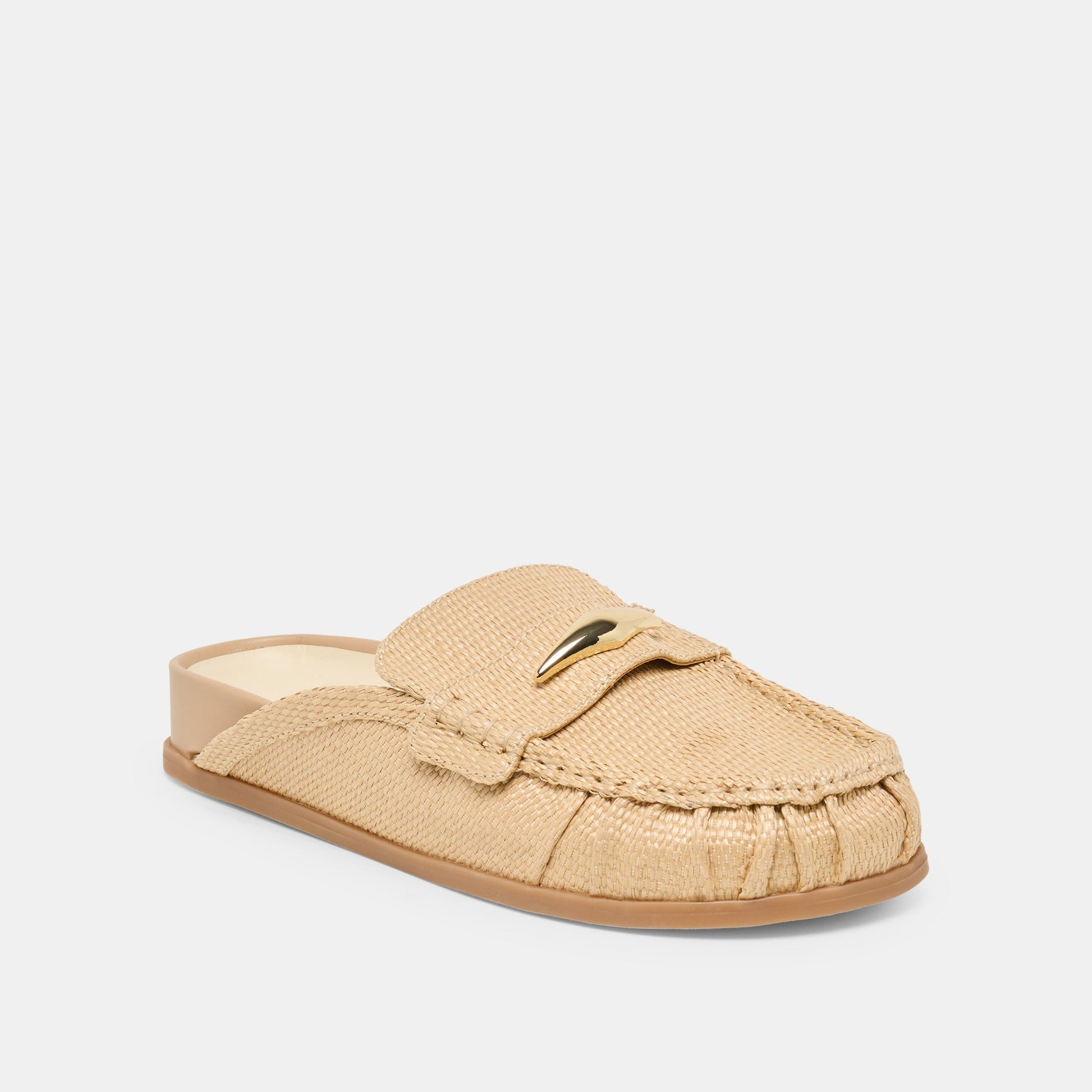 Jodero Lt Natural Raffia Flats - Dolce Vita